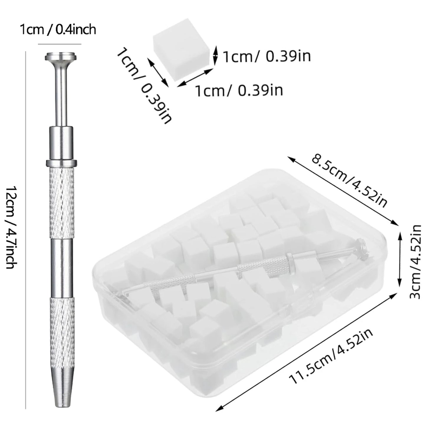 Nail Art Sponge Set - 50/300-Piece Manicure Sponge with Grabbing Pen Tool