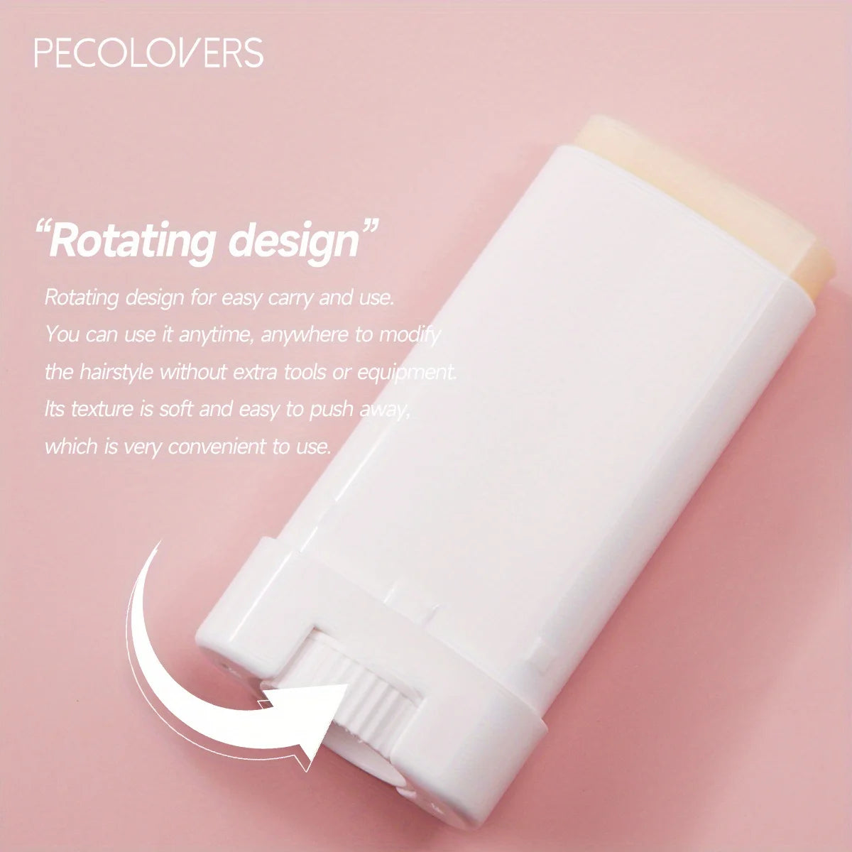 Hair Wax Stick for Flyaways & Frizz – Fruit Flavor, Portable Styling Pomade Stick