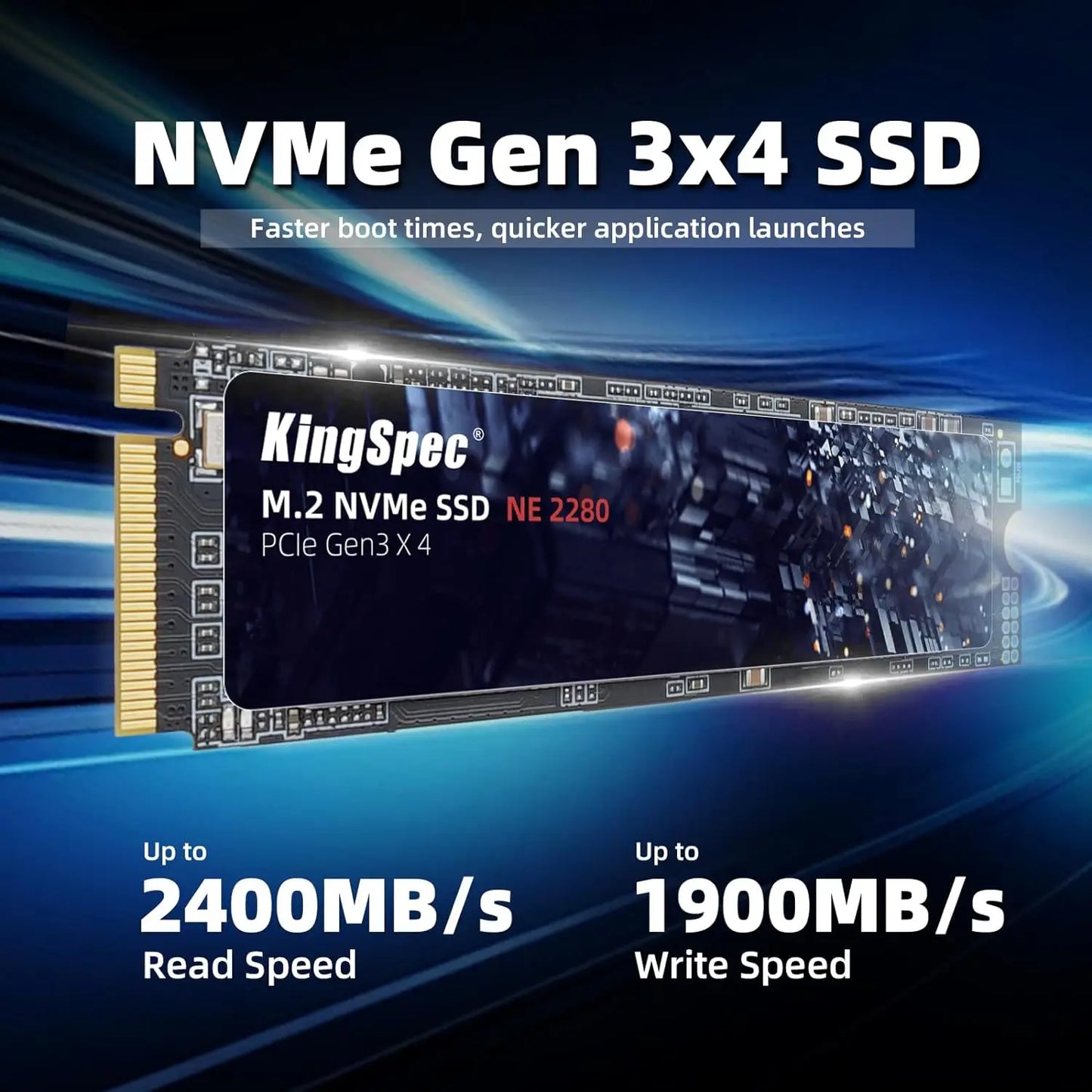 KingSpec M2 SSD NVMe – 128GB, 256GB, 512GB, 1TB PCIe 3.0 Internal Solid State Drive for Laptop & Desktop 2280