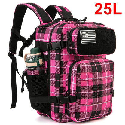 QT&QY 25L/45L Tactical Backpack – Outdoor Survival & Hiking Rucksack for Men & Women, Bug Out Bag with Bottle Holder