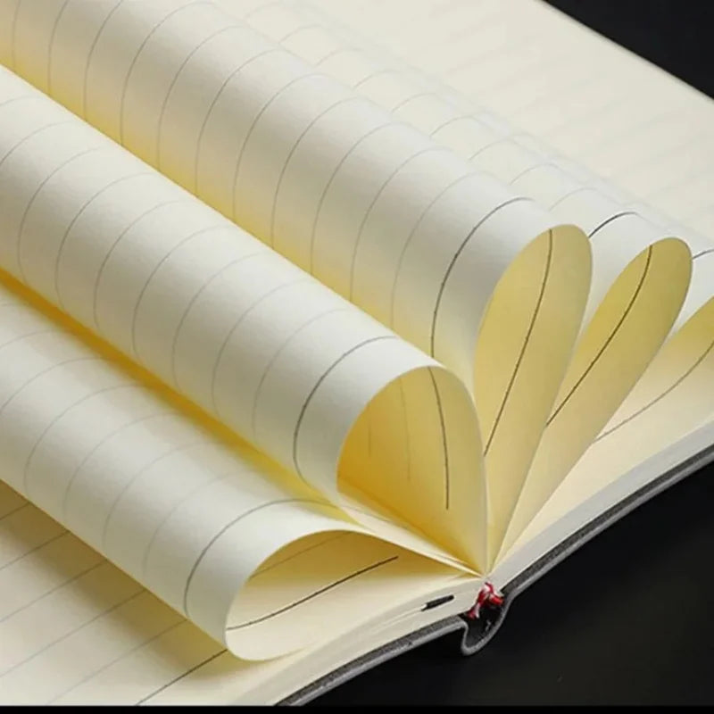 A5 A6 Sheepin Leather Notebook – Office Journal, Diary, Notepad with 160/240 Pages, Lined Stationery for Students
