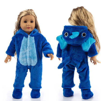 Animal Pajamas for 18-inch Dolls – Clothes & Accessories for American Girl & Our Generation Dolls
