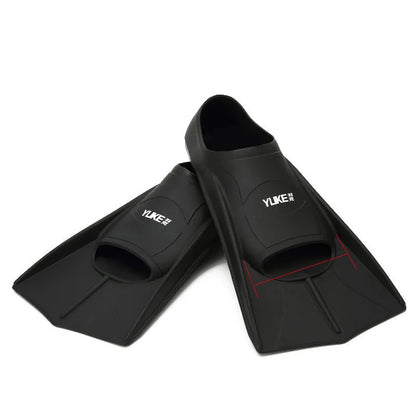 Swim Training Fins — Silicone Short Snorkel & Diving Fins for Men, Women & Kids, Professional Swimming Flippers Set
