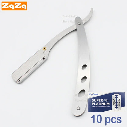 ZqZq 10 Shaving Blades – Straight Edge Razor for Haircut, Beard, Eyebrow Shaving & Manual Depilation