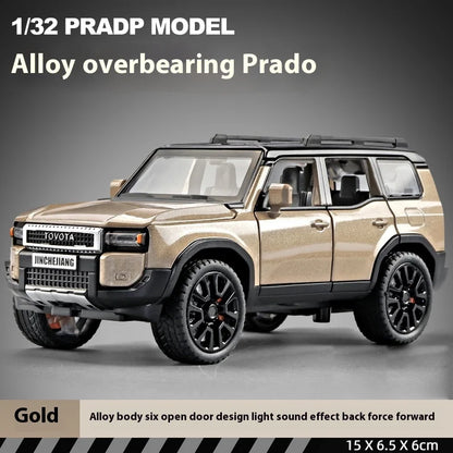 1:32 Toyota Prado Land Cruiser Alloy Diecast Model Car – Off-Road Toy for Kids & Collectible Gift