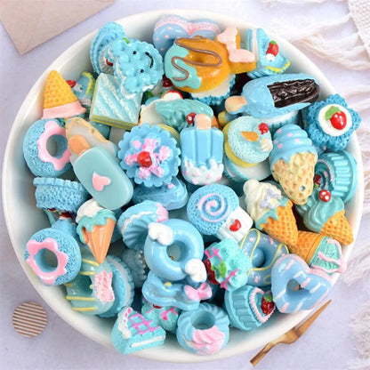 20PCS Kawaii Slime Candy Resin Charms – Cute Flatback Beads for DIY Crafts, Hair Clips, Phone Cases & Scrapbooking