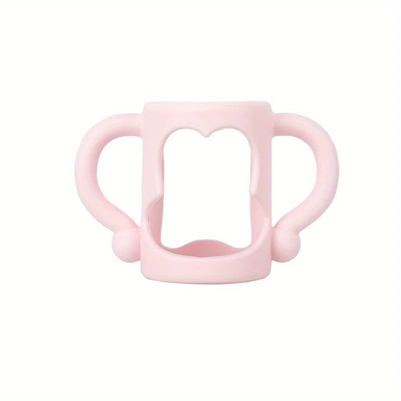 Durable Silicone Baby Bottle Handles – Food-Grade Transitional Sippy Cup Grip for Wide-Neck Bottles
