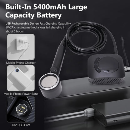 Rechargeable Camping Shower 3.6V 8000mAh – IPX8 Waterproof Portable Outdoor Shower 6L/min