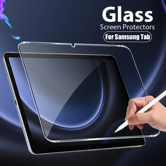 Tempered Glass Screen Protector for Samsung Galaxy Tab – Fits S6 Lite, S7 FE, S8/S8+, S9/S9 FE, S9+, S10, S11, A8, A9 Plus, 12.4" Tablets