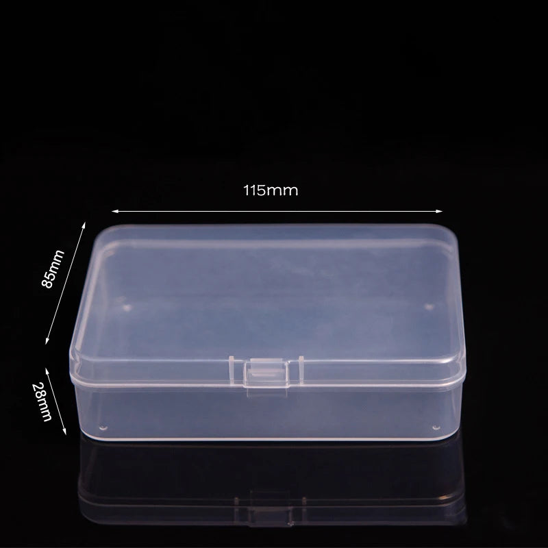 Multifunctional Acrylic Card Storage Box – 12x10.5cm Display Case with 2 Compartments, Holds 400 Postcards or Photos
