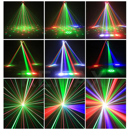 80W Disco Moving Head Light - 6-Arm Beam Strobe DJ Stage Lighting with DMX512 Control