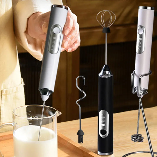 Ultimate Wireless Electric Milk Frother & Egg Beater - USB Rechargeable Handheld Coffee Blender, Milk Shaker Mixer, and Foamer