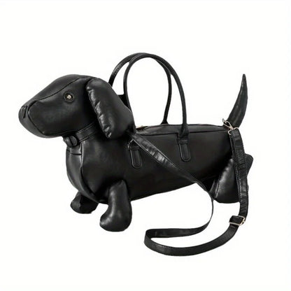 Women’s Fashion Cute Dachshund Handbag — Creative PU Soft Leather Shoulder Messenger Bag
