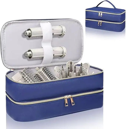 Waterproof Double-Layer Hair Dryer Case for Shark FlexStyle/Dyson Airwrap – Portable Large Capacity Curler Bag