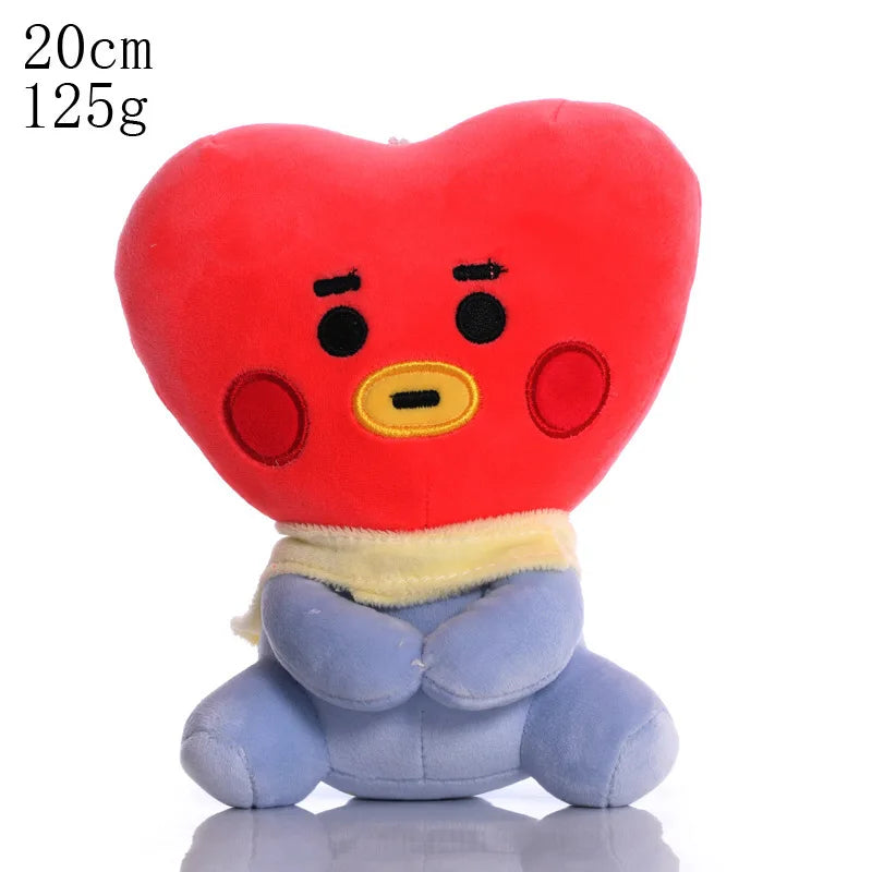 BTed 21 Plush Toys – Kawaii Mini Anime Keychain Pendant, Soft Stuffed Animal Doll Gift for Kids (12–22cm)