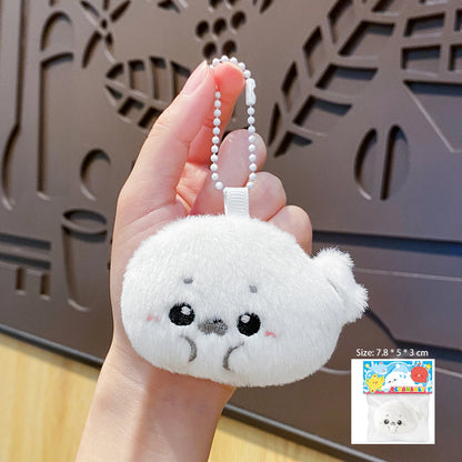 Cute Baby Seal Plush Keychain - Cartoon Doll Bag Pendant & Adorable Gift Accessory