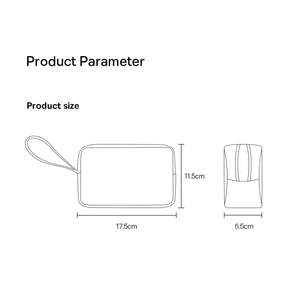 Waterproof Portable Electronics Storage Bag - Grease-Resistant Organizer for iPhone, Earphones, Power Banks, Cables and Chargers