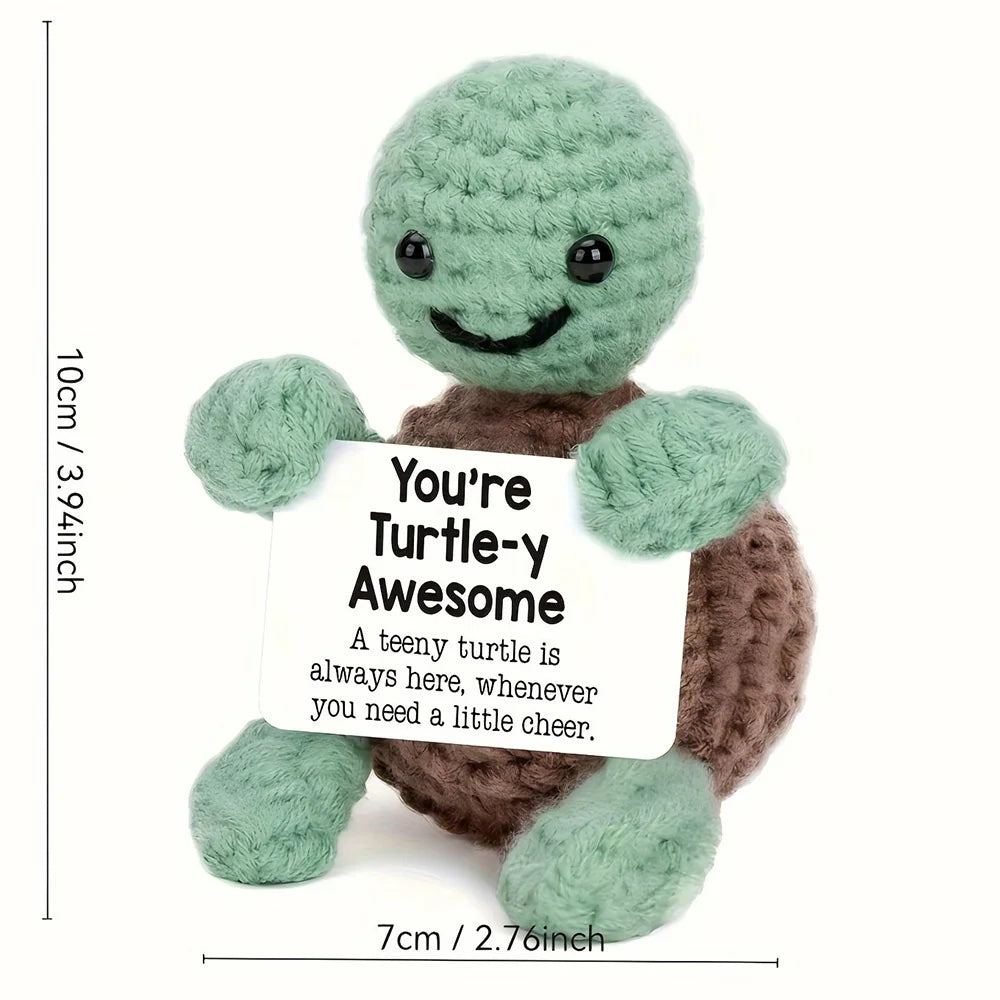 Positive Energy Crochet Doll — Handmade Knitted Plush Potato, Plant, Avocado, Bee & Animal Pocket Hug Emotional Support Gift