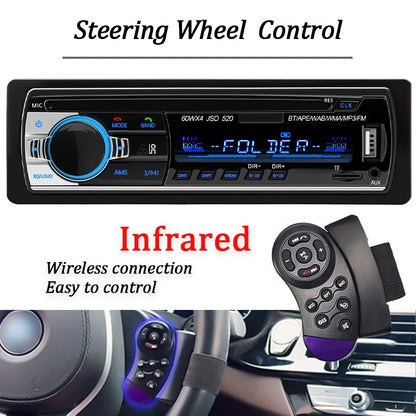 1 Din Car Radio Stereo - Bluetooth MP3 Player with FM Radio, USB, AUX Input & Digital Audio System