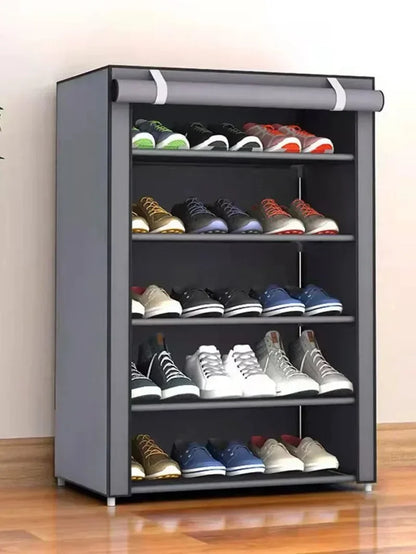 Multi-Tier Space-Saving Shoe Rack – Dustproof & Economical Cabinet for Dormitory or Home Entryway Storage