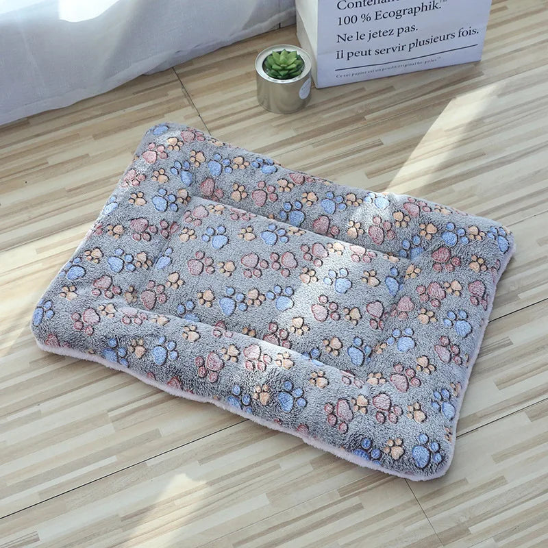 Thick Cat Sleeping Mat - Soft Flannel Pet Cushion Blanket for Cats & Small Dogs Winter Warm Comfort