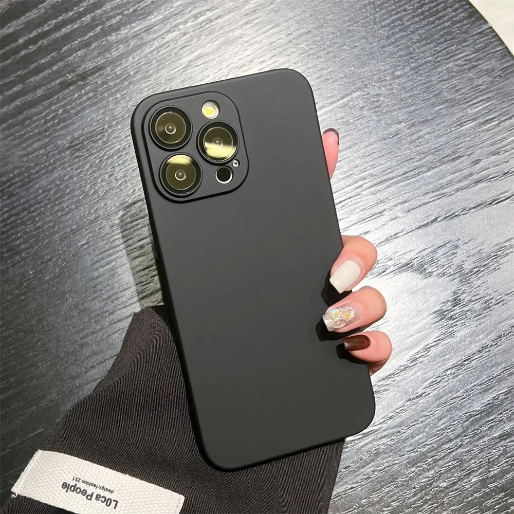 Matte Armor iPhone Case - Rugged Slim Plastic Cover with Camera Protection for iPhone 11–18, Air, Plus & Pro Max Models