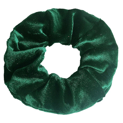 10/6/1Pcs Velvet Hair Scrunchies Set for Women – Solid Color Elastic Ponytail Hair Bands & Headband Accessories (Black Pack)
