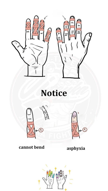 Jiu-Jitsu Finger Tape - Elastic Self-Adhesive Bandage Protection for BJJ Sports