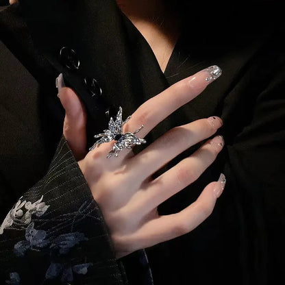 925 Sterling Silver Adjustable Ring — Unique Line Design for Women, Vintage Jewelry Gift