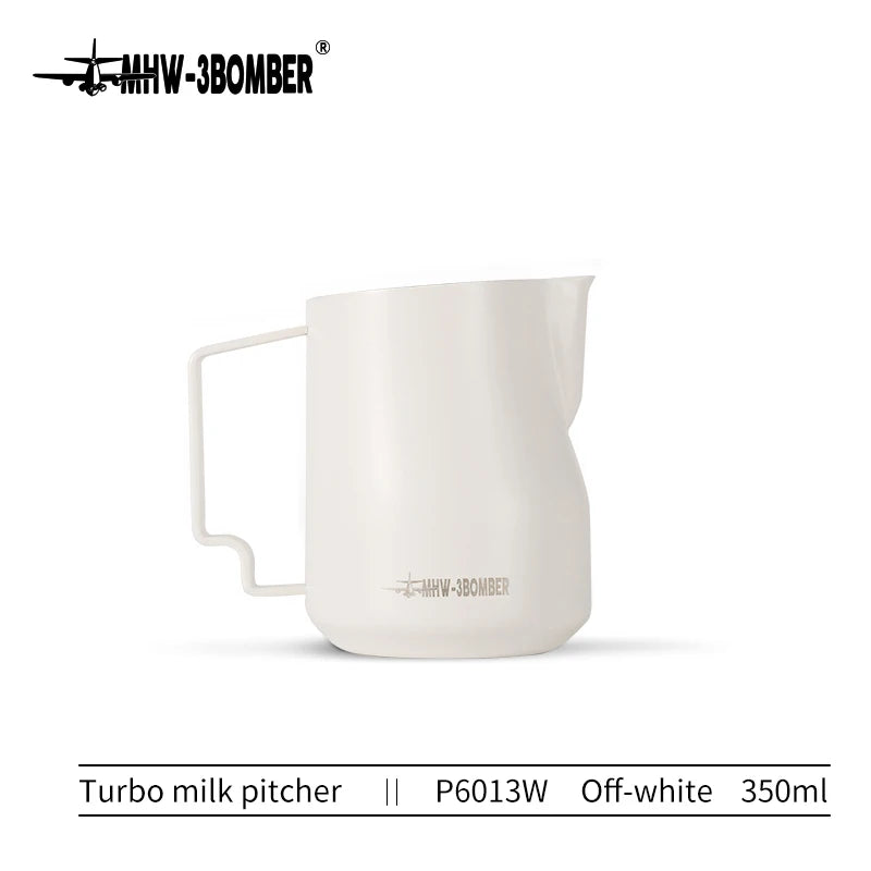 MHW-3BOMBER Turbo Milk Frothing Pitcher – 350ml/450ml Steaming Jug for Professional Foam, Home Barista & Kitchen Use