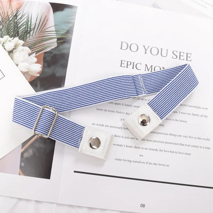 Elastic Buckle-Free Canvas Belt for Women – Stretch Waist Belt for Jeans & Pants, Invisible Lazy Belt