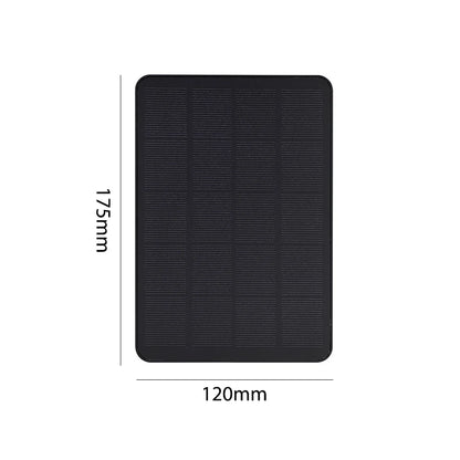 10W 5V Solar Panel with Micro USB + Type-C - Outdoor Solar Cells Charger for Security Camera/Small Home Light System - 2in1 Design