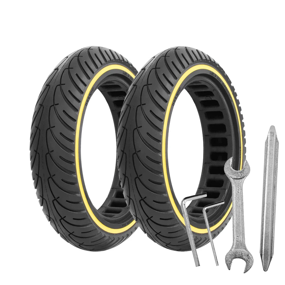 8.5 Inch Honeycomb Solid Scooter Tire - Anti-Explosion Shock Absorbing Replacement Wheel for Xiaomi M365, 1S & Pro