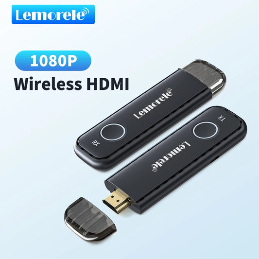 Lemorele 1080P HDMI Wireless Transmitter & Receiver - Video Extender Kit for Laptop, TV, Projector, Monitor