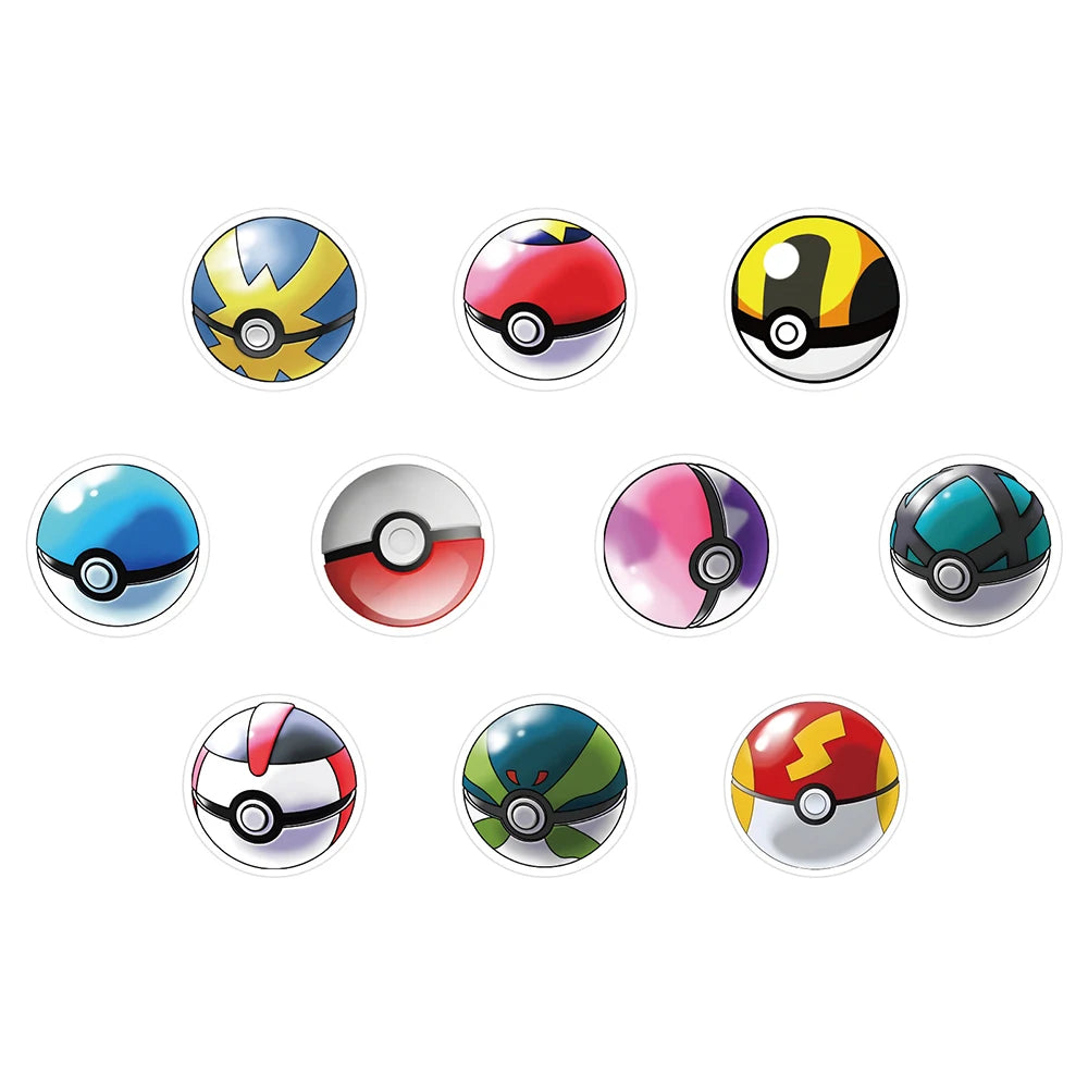 Pokemon Poké Ball Stickers – 500PCS Cartoon Anime Decorative Sticker Roll for DIY Crafts, Journals, Cups & Scrapbooking