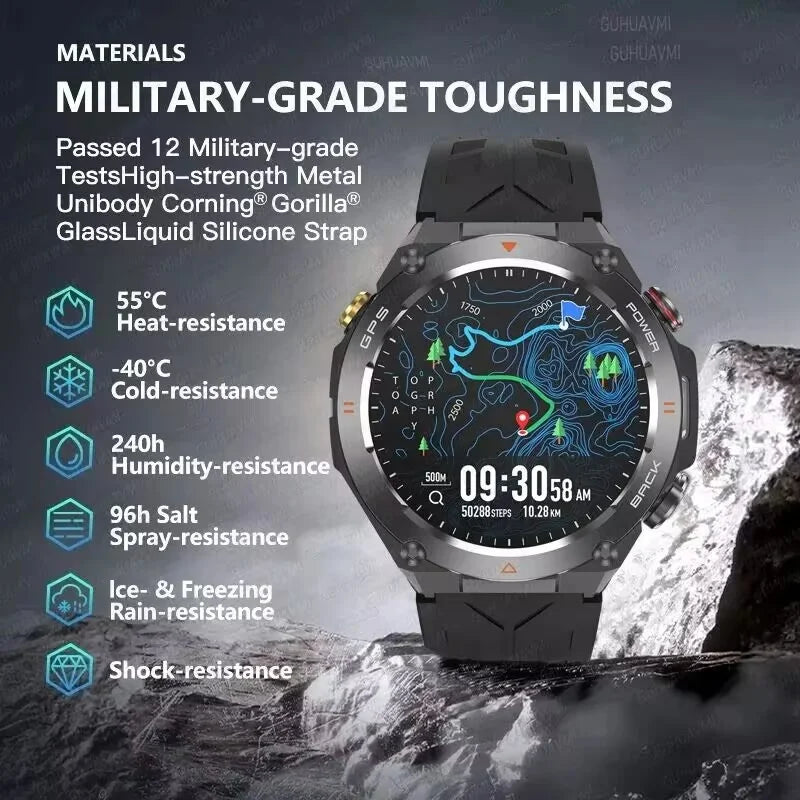 2025 Xiaomi GPS Sports Smartwatch — Waterproof Fitness Tracker with Bluetooth Call & 650mAh Battery for Men & Women