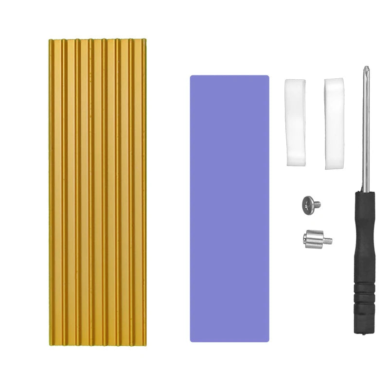 GPUHLOD M.2 2280 SSD Heatsink – Aluminum NVMe NGFF Cooler with Thermal Silicone Pad for PS5 & PC