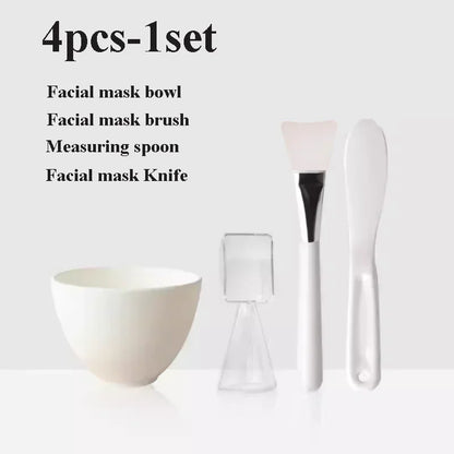Facial Brush & Mask Bowl Spoon Set – DIY Beauty Tools for Skincare, Makeup & Facial Care