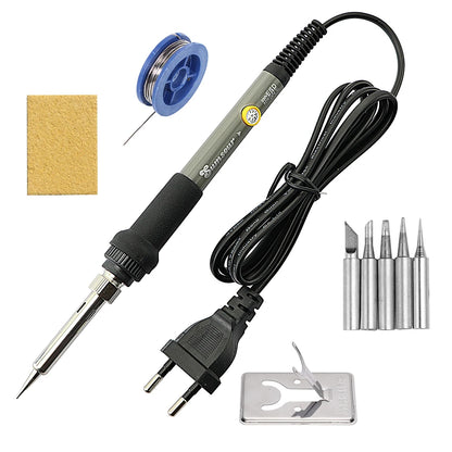 60W/80W Digital Soldering Iron - LCD Adjustable Temperature Welding Repair Tool with Solder Tips