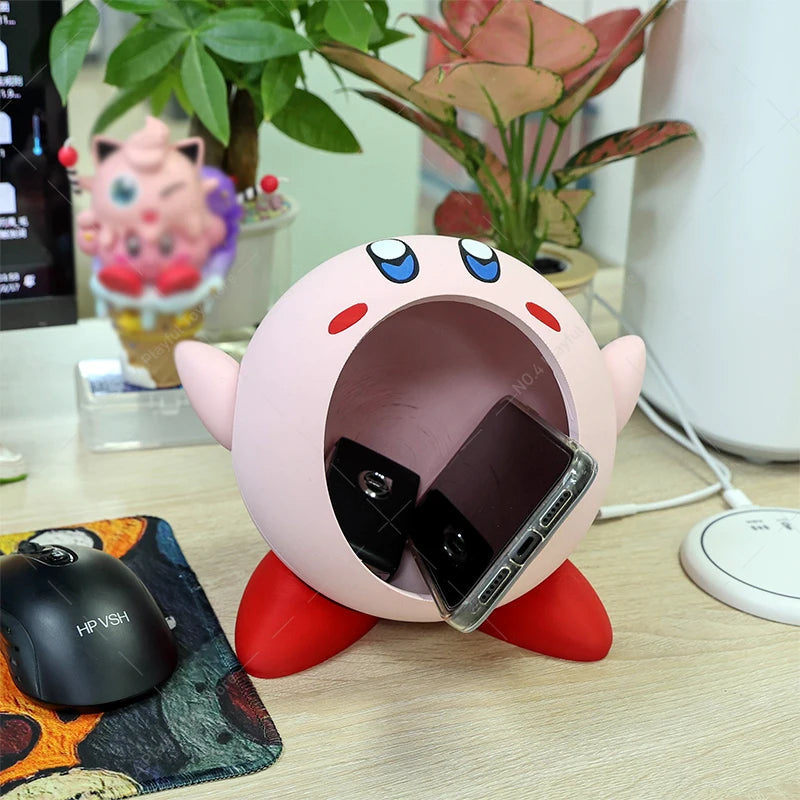 3D Printed Kirby Figures – Pink, Blue, Yellow & Red Cute Anime Doll Models for Desktop Decor & Gifts