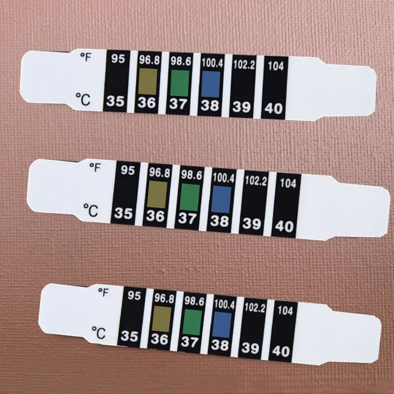 10/20Pcs Forehead Head Strip Thermometer - Fever Body Temperature Test Sticker for Baby, Child, Kid - Water Milk Thermometer for Baby Care