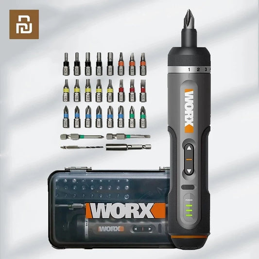 WORX WX242 Mini Electric Screwdriver Set – Smart Cordless, Rechargeable with 30 Bits & Power Drill Tools