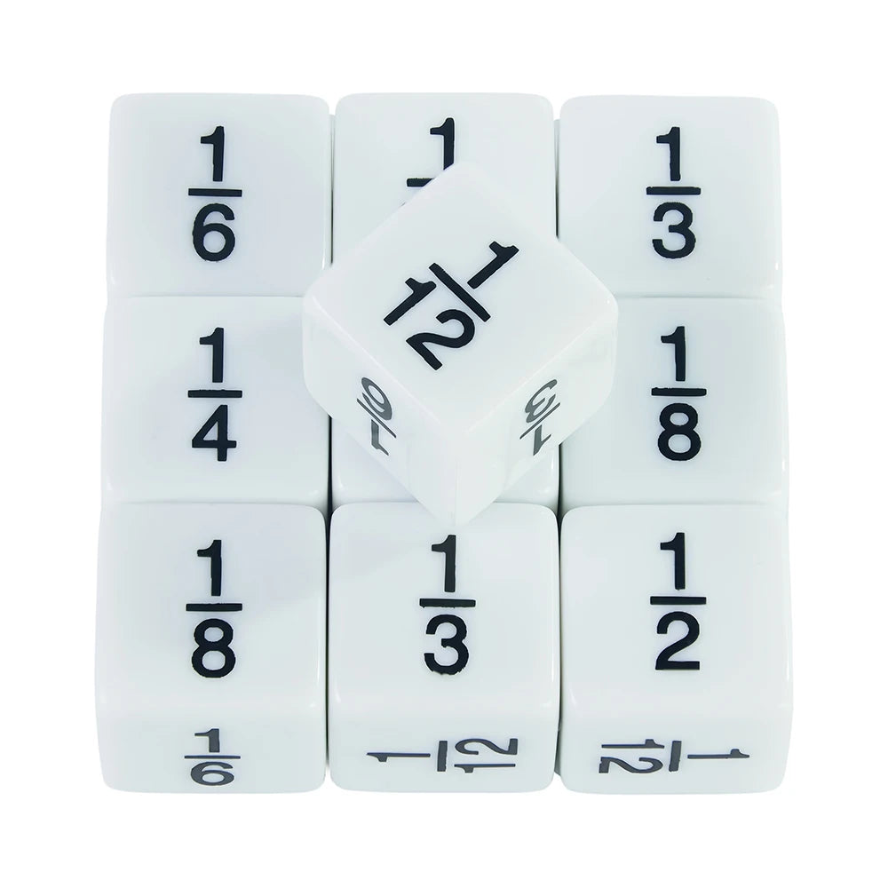 10pcs D6 Dice Counter Set - +1/+1 & -1/-1 Six Sided Dice for Math Teaching, Kids Arithmetic Toys and Card Game Accessories