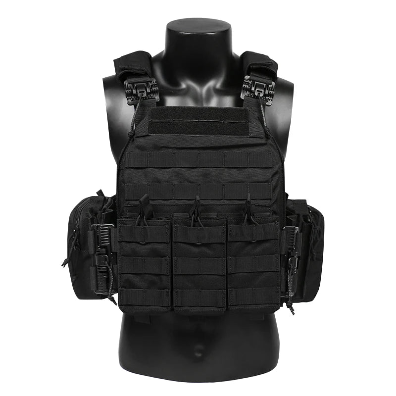 ARTEX Tactical Vest – 1000D Nylon, Quick Release, 6094K with Triple Magazine Pouch for Hunting & Airsoft Combat