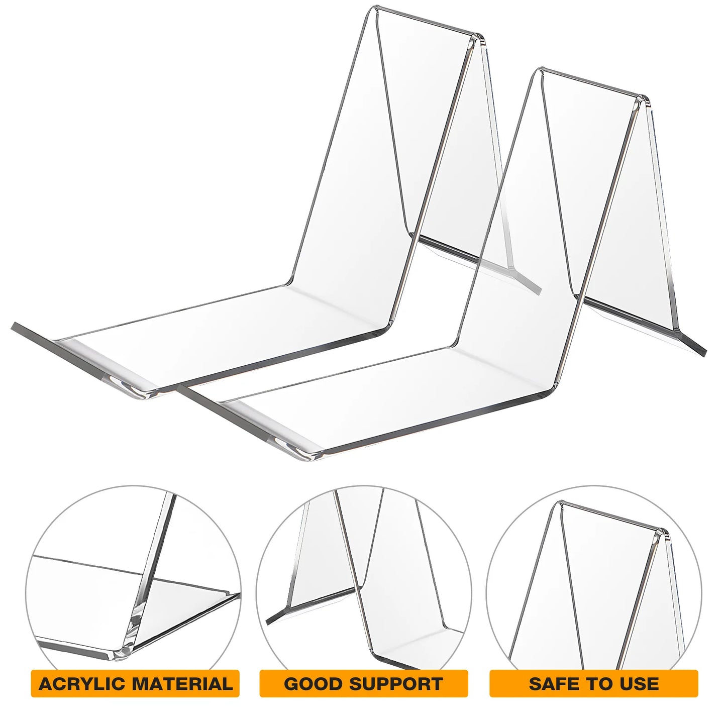 2PCS Acrylic Shoe Display Stands – Sandal & Sneaker Racks, Transparent Shoe Support Holders for Store or Home