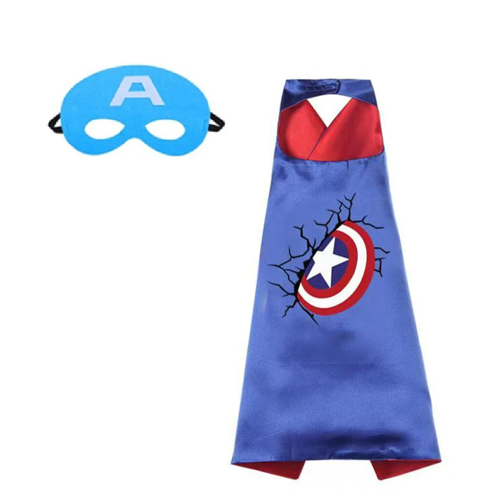 Superhero Capes for Boys & Girls – Cartoon Dress-Up Costume Cloak for Birthday, Halloween & Easter Party