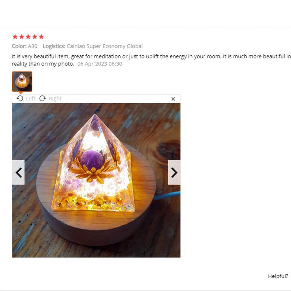 Amethyst Peridot Orgone Pyramid - Energy Generator Crystal Reiki Chakra Orgonite Meditation Tool
