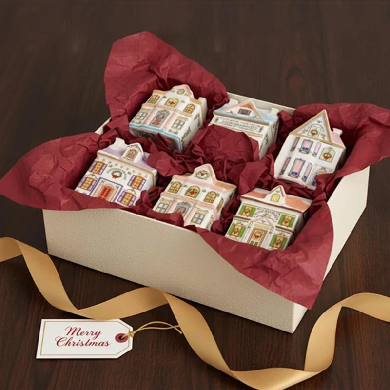 Christmas Holiday Village Spice House Set – Mini 6cm Home Decor for Kitchen, Spices & Tabletop Xmas Ornaments