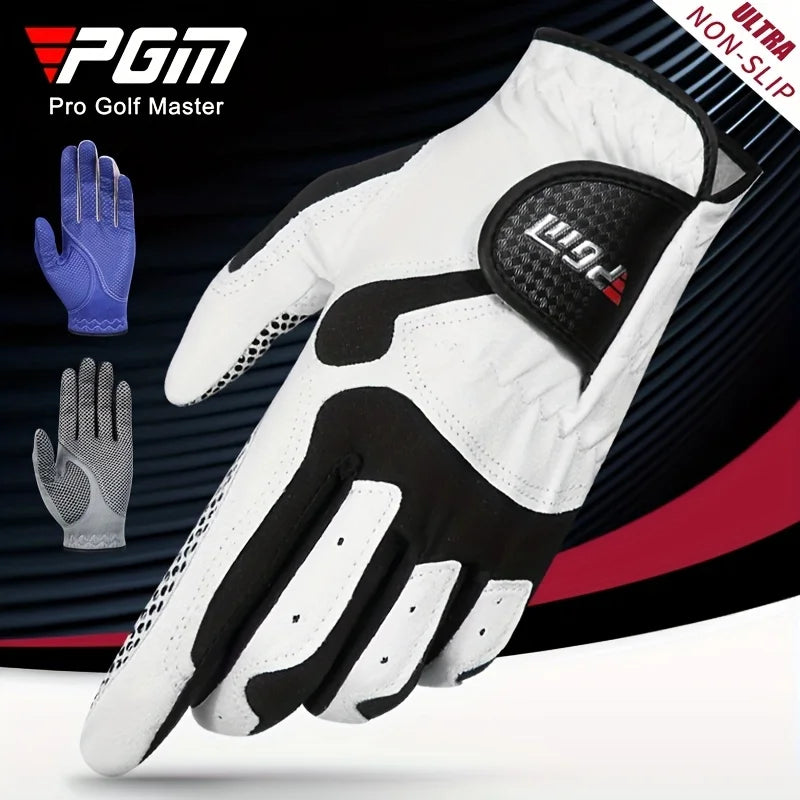 PGM Professional Golf Gloves – Breathable Microfiber, Non-Slip Grip for Club Swing & Putting Training