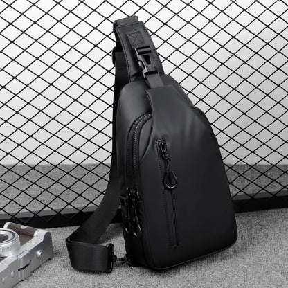 Men's Large Capacity USB Charging Chest Bag – Lightweight Multifunctional Commuter Shoulder Crossbody Bag